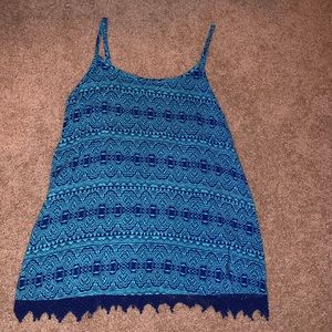 Target blue Aztec print tank top